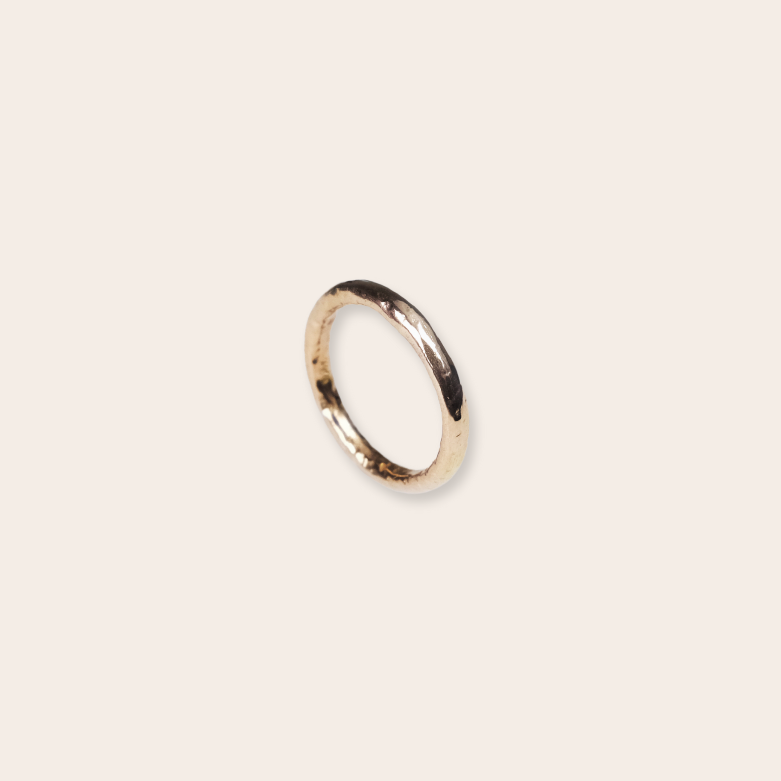 14k rose gold rounded band