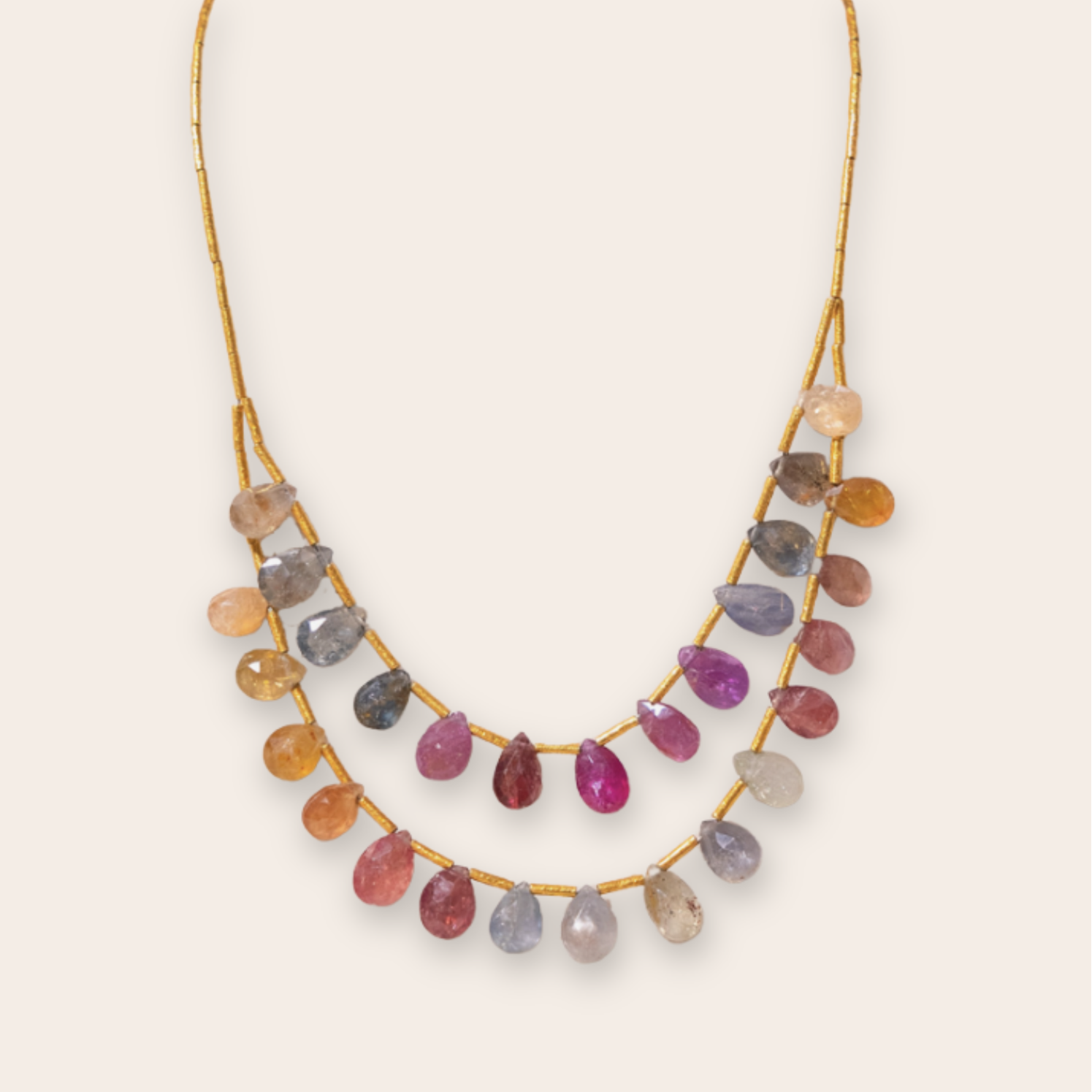 DOUBLE STRAND SAPPHIRE BRIOLETTES