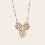 14k Yellow Gold Three Tier Lace Cast Necklace