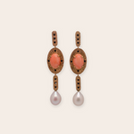 14K YG Long Ovals with Black Sapphires