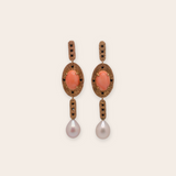 14K YG Long Ovals with Black Sapphires