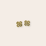 Gold Plate Clover Stud