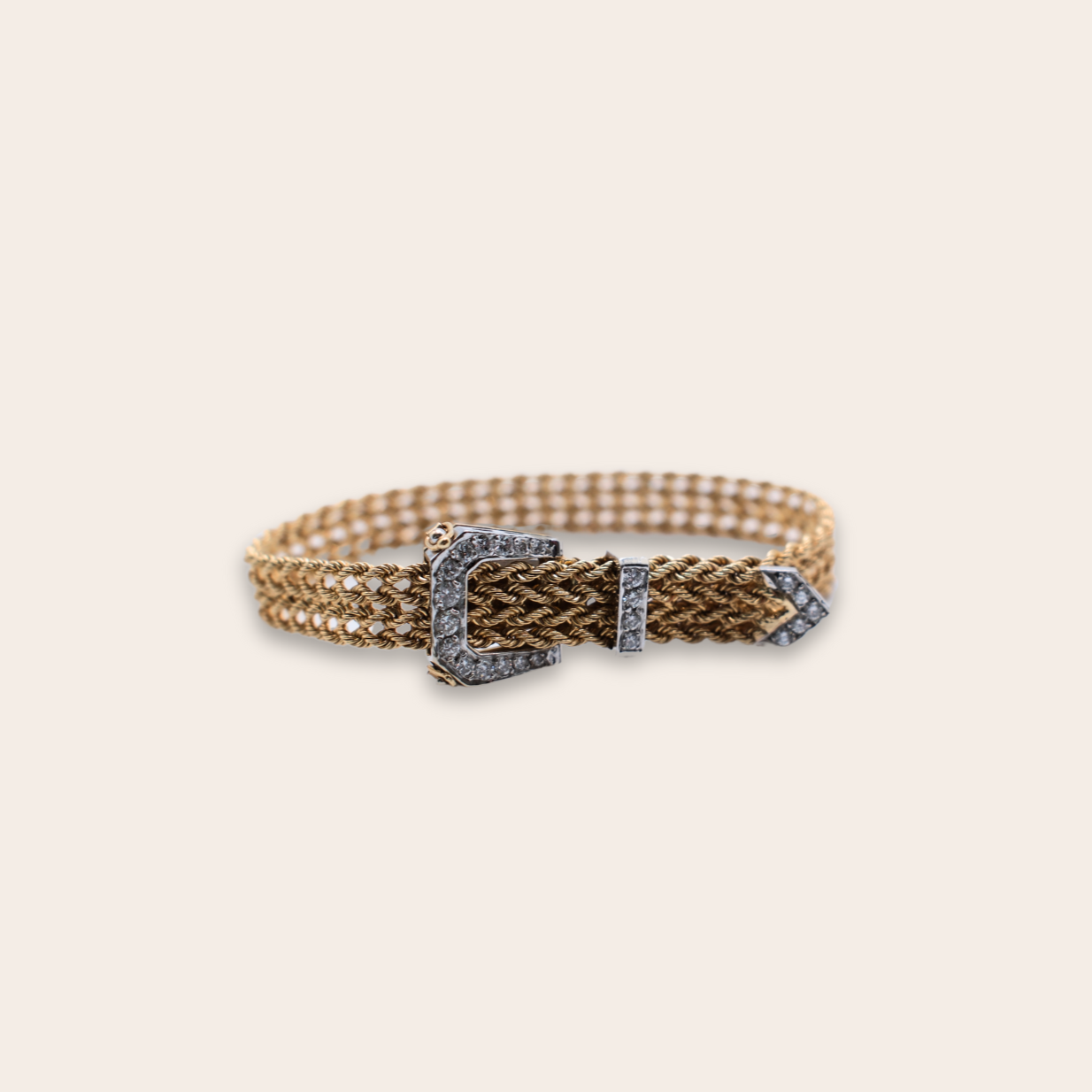 Diamond Belt Bracelet - Wide