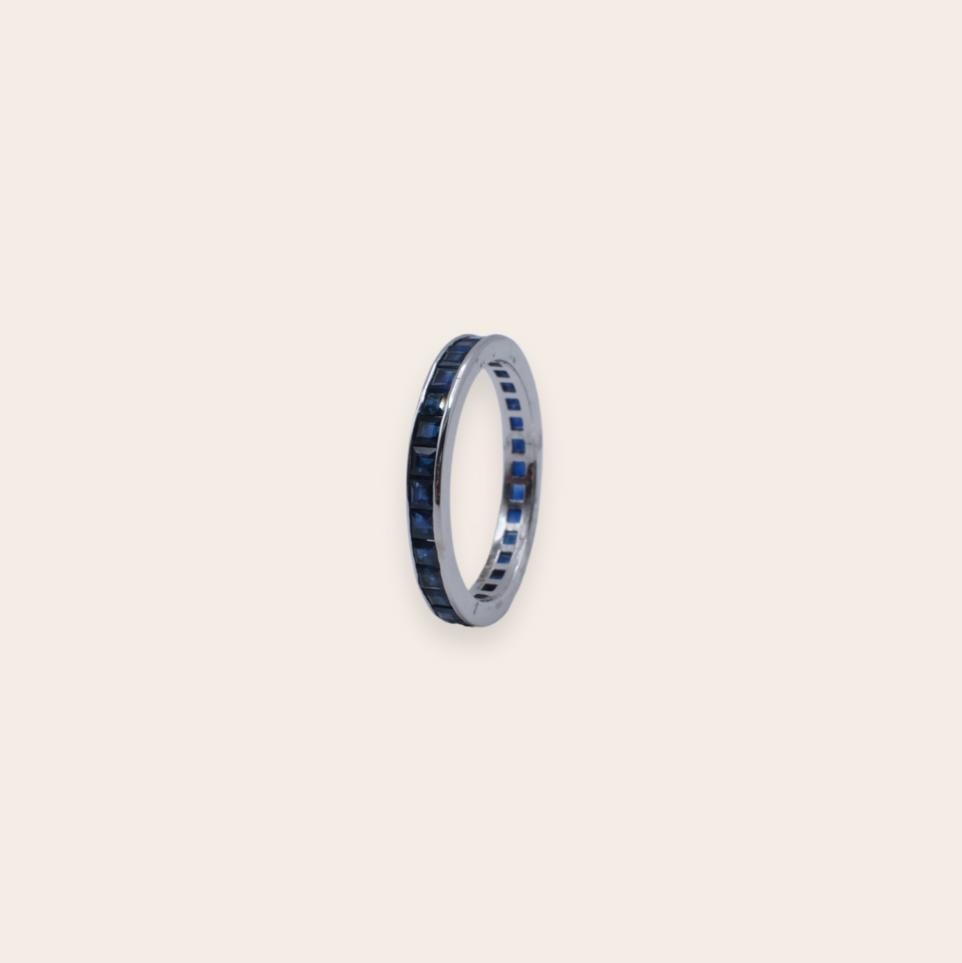 14K WG blue sapphire