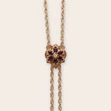 14K Garnet & Diamond Slide Rope Chain with Tassels