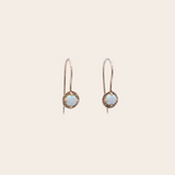 14K Mini Canvas Dangle with Prong Set Opal