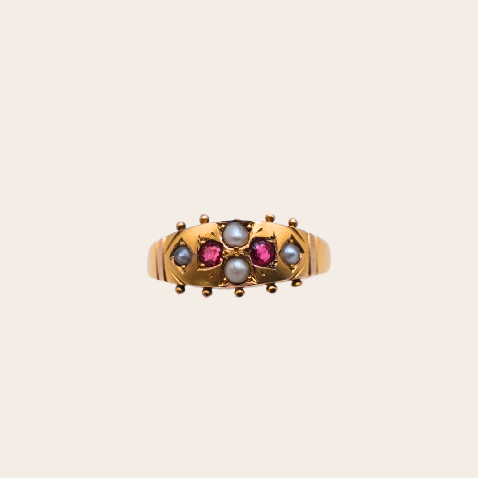 Pearl and Ruby Estate Ring