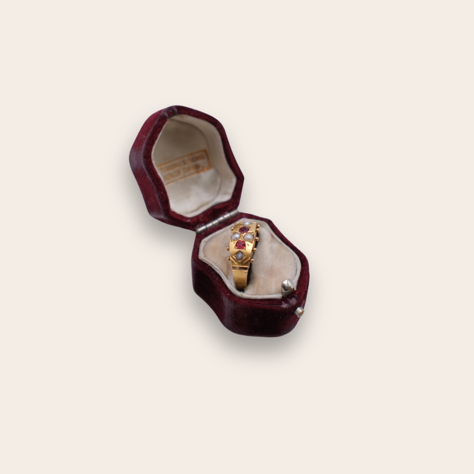 Ruby and Pearl Estate Ring