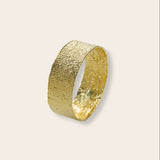 Gold Plate Medium Burlap Bangle