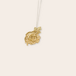 Gold Plate Rose Pendant
