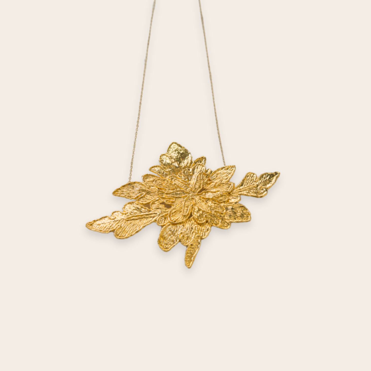 Gold Plate Amarylis Necklace