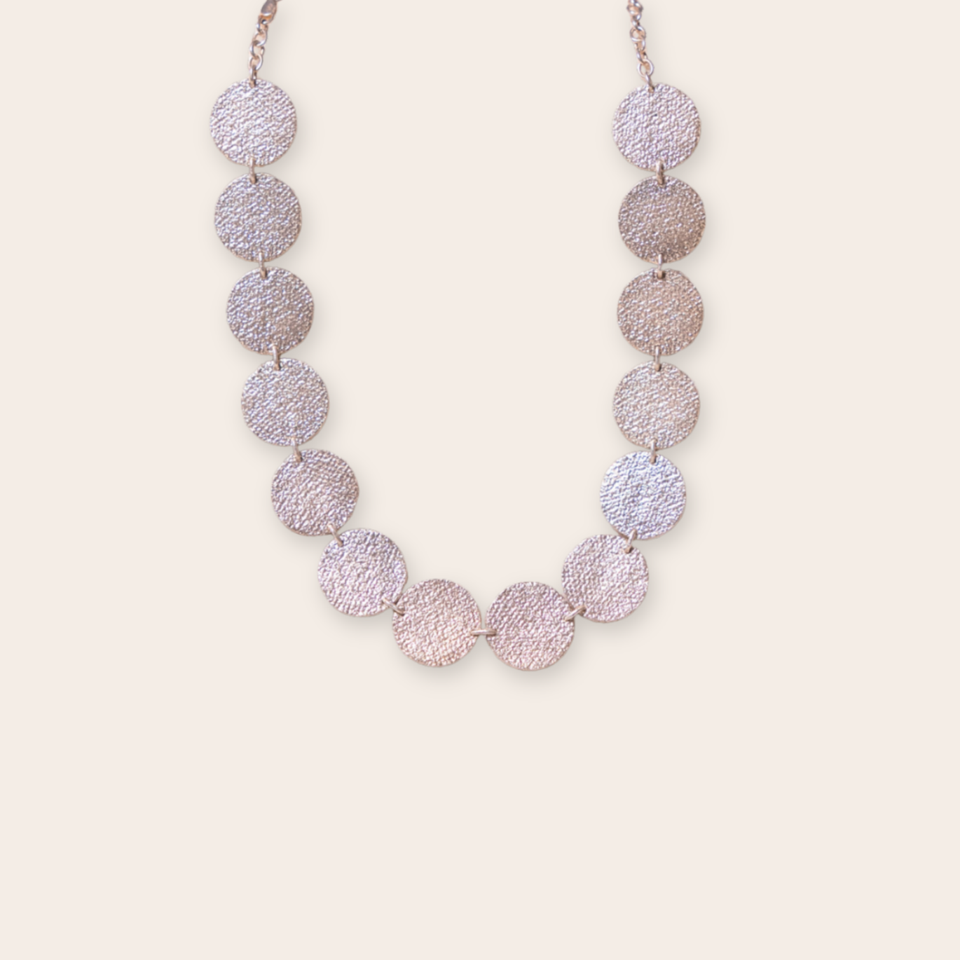 Silver Multi Disc Necklace
