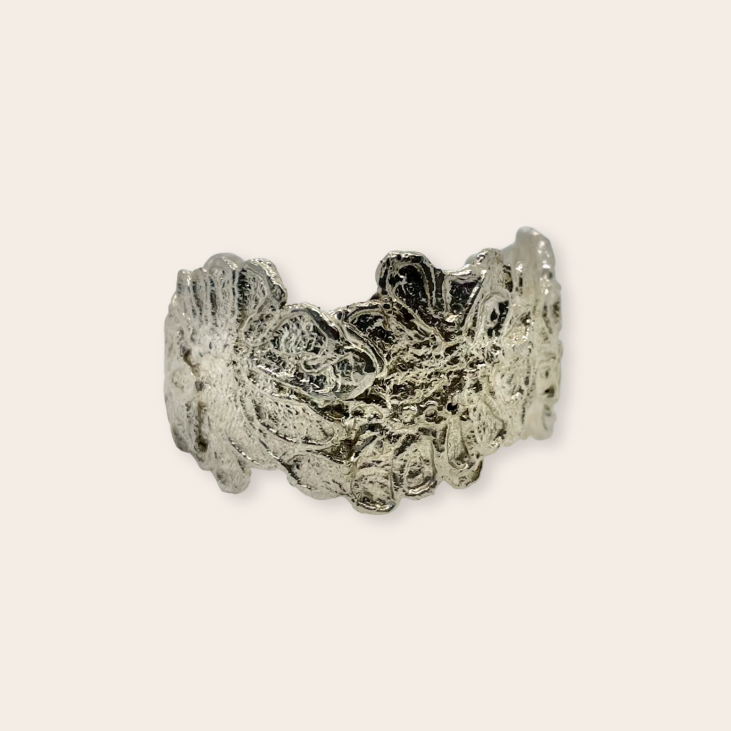 silver floral cuff -900