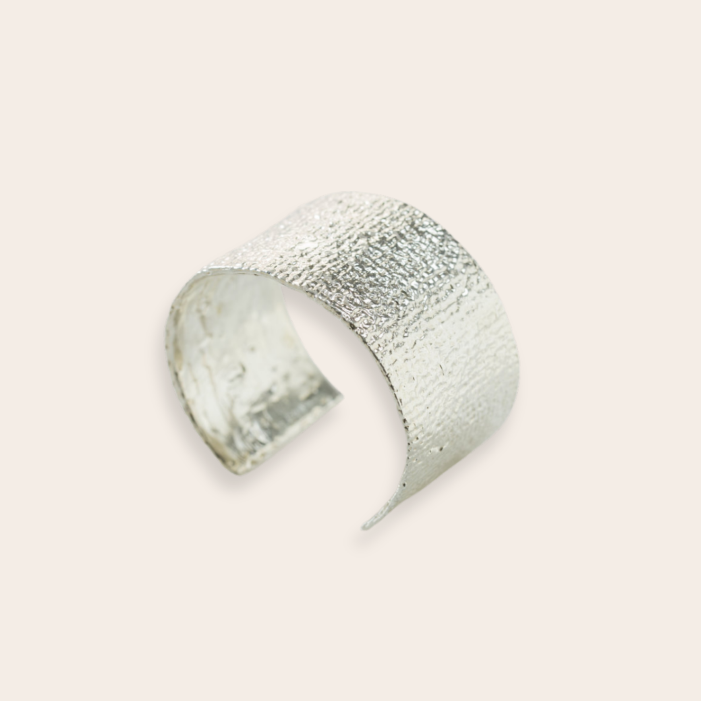 silver burlap cuff