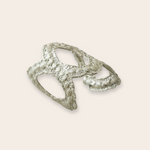 silver crochet cuff