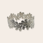silver leaf bangle -340