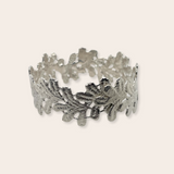 silver leaf bangle -340