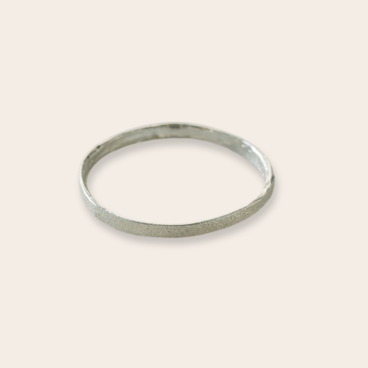 silver canvas stacking bangle