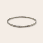 silver thin canvas stacking bangle