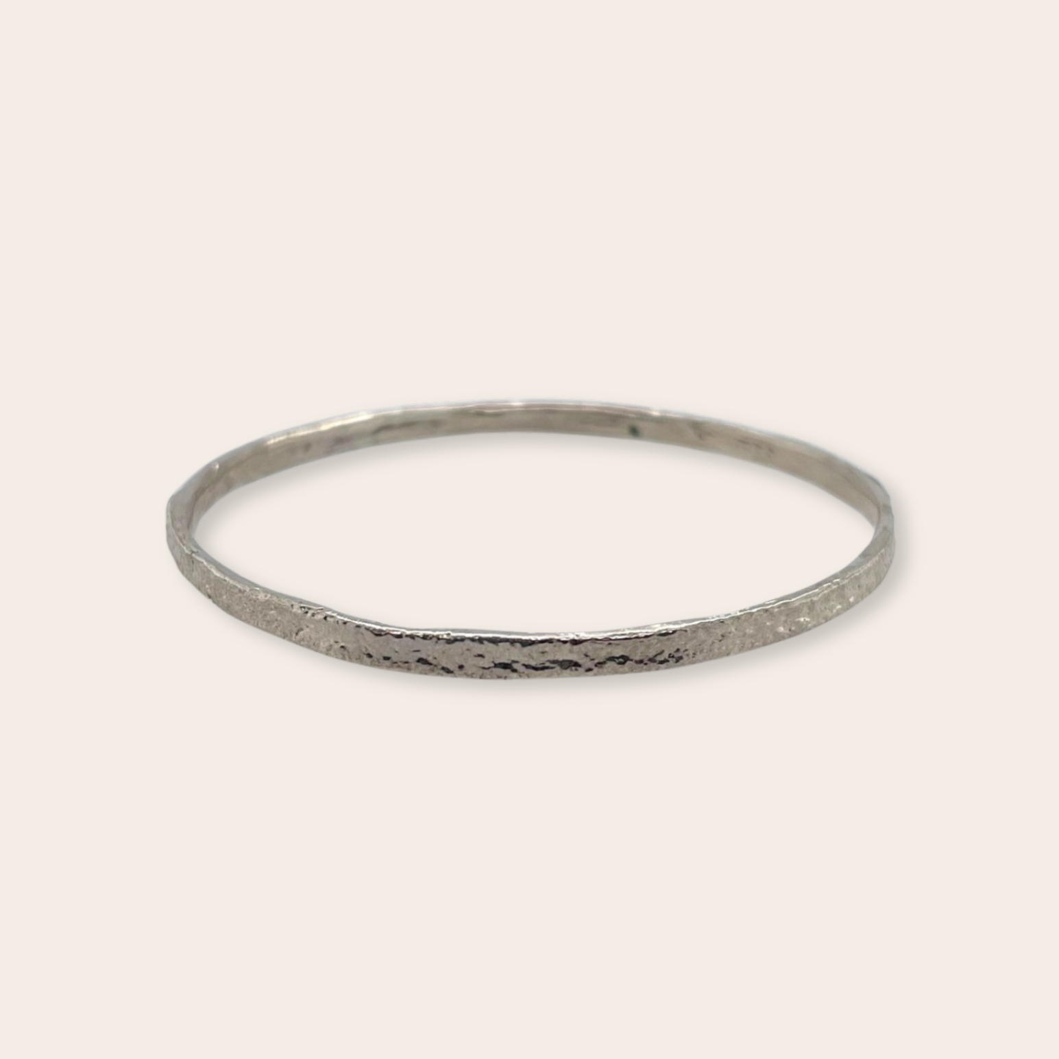 silver thin canvas stacking bangle