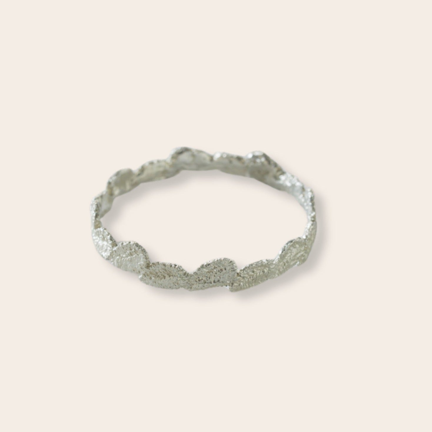 silver leaf bangle -330