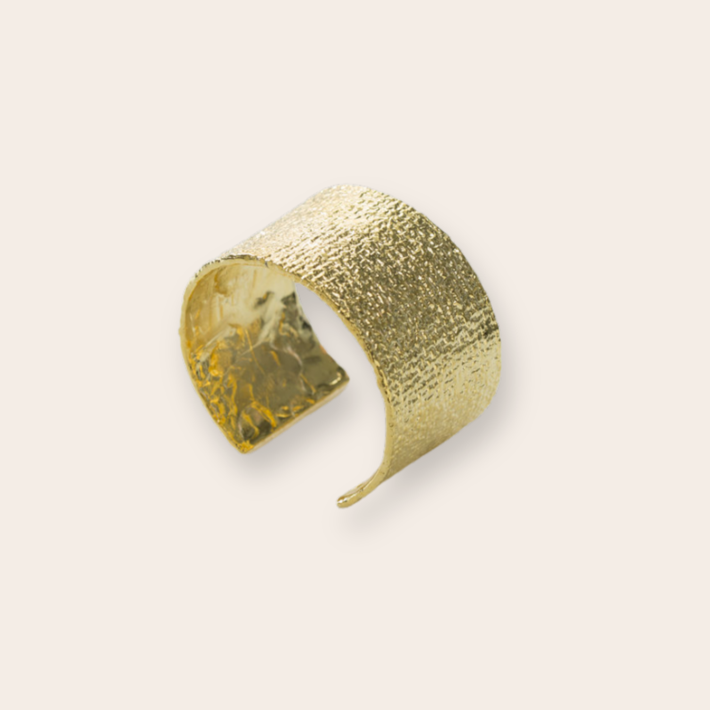 gold plate burlap cuff