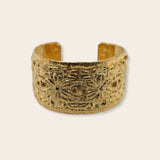 Gold Plate Floral Cuff