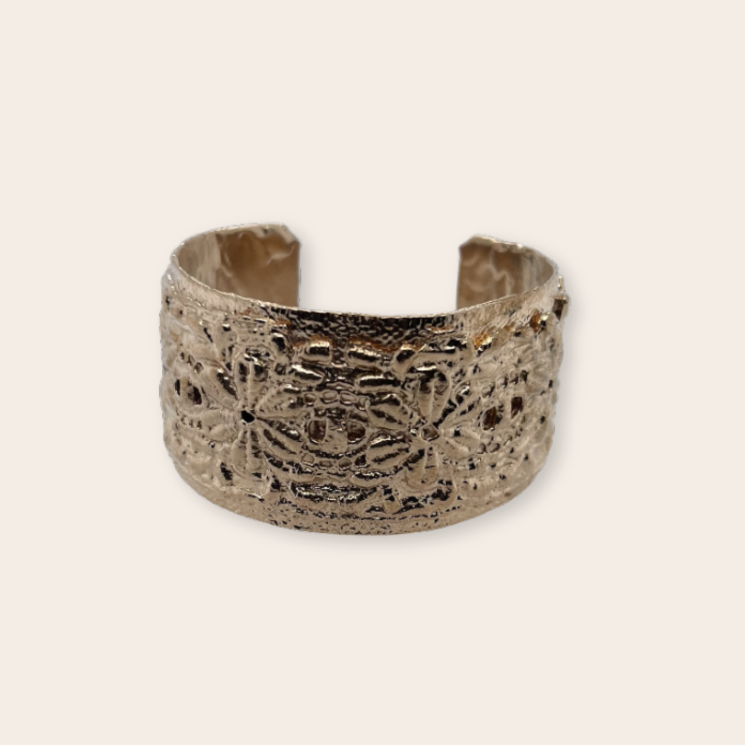 bronze floral cuff