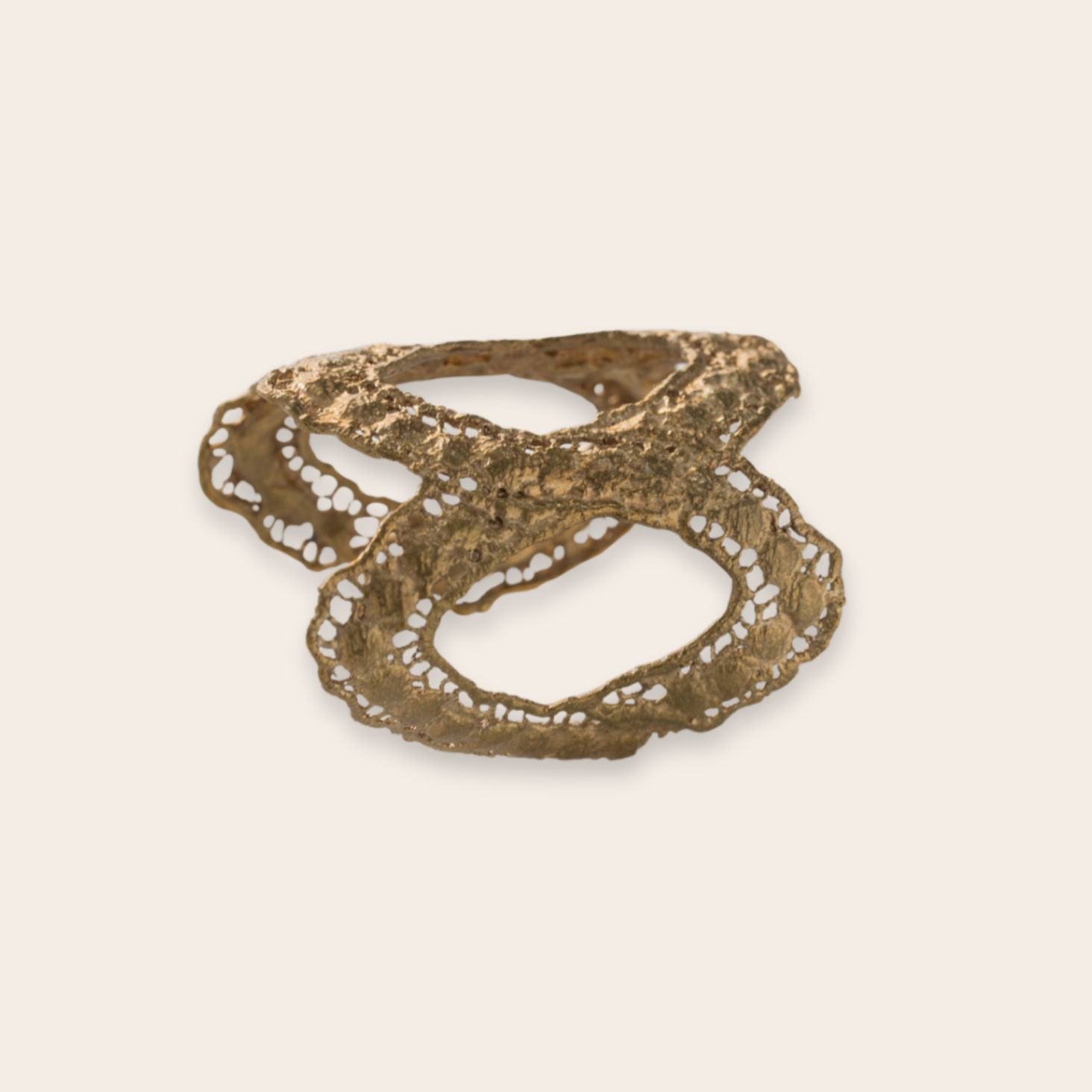 bronze crochet cuff
