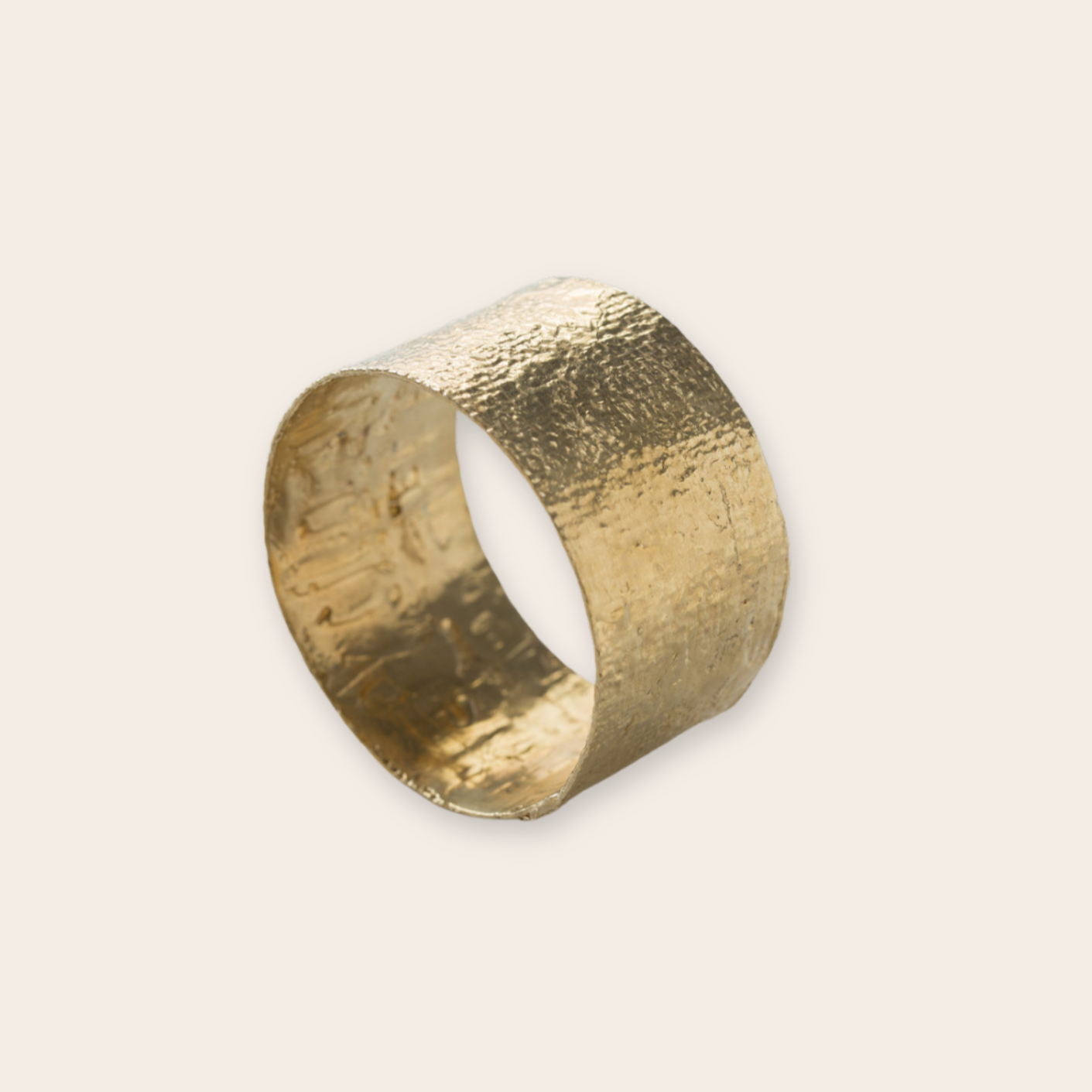 bronze wide burlap bangle