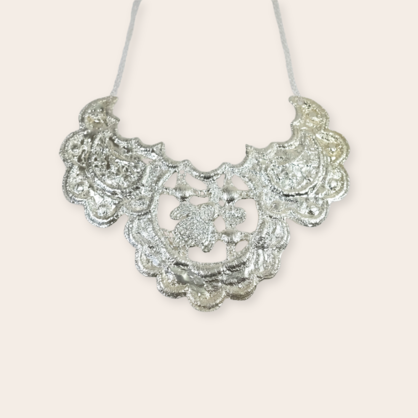 Silver Bib Necklace