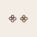 Bronze wide clover stud
