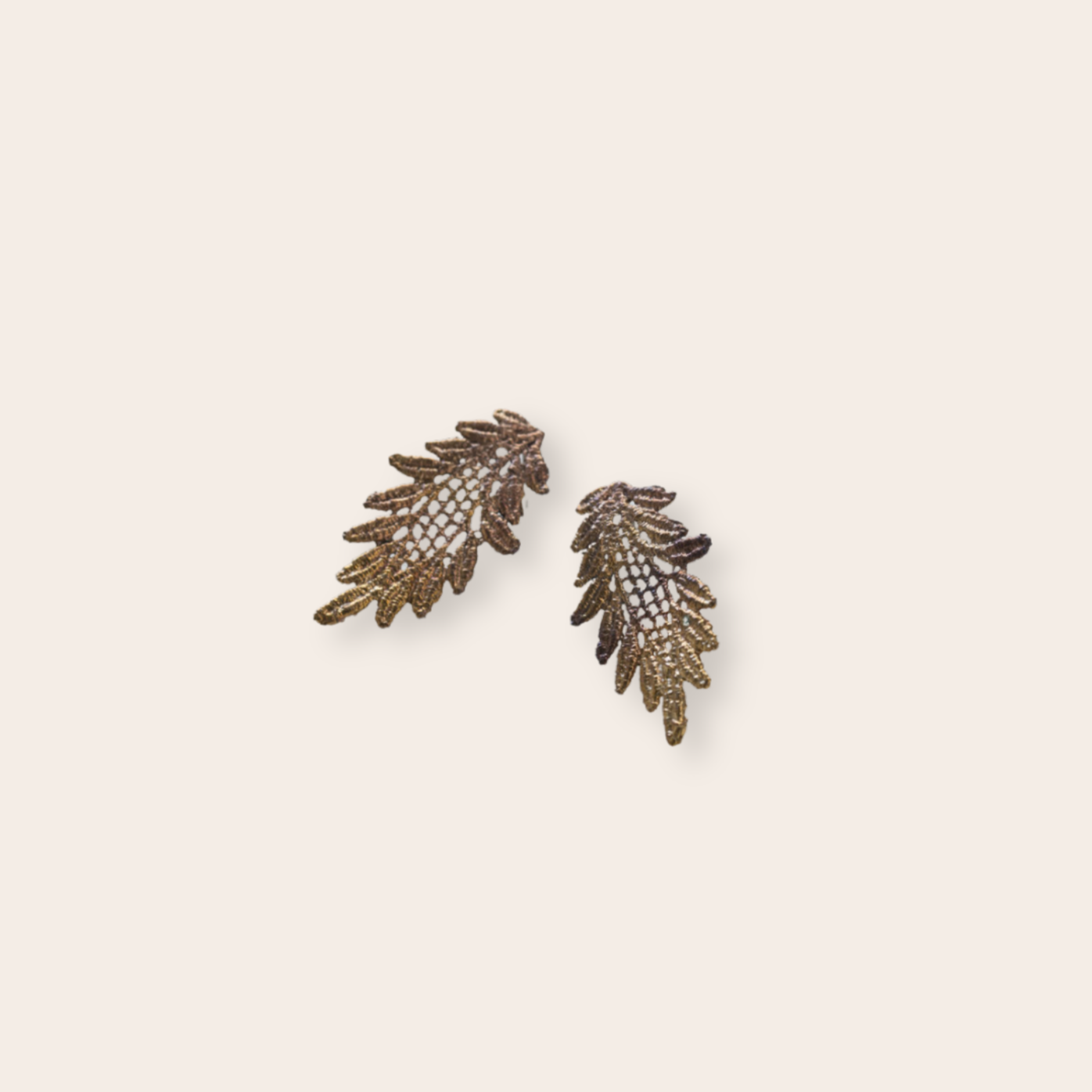 bronze feather stud