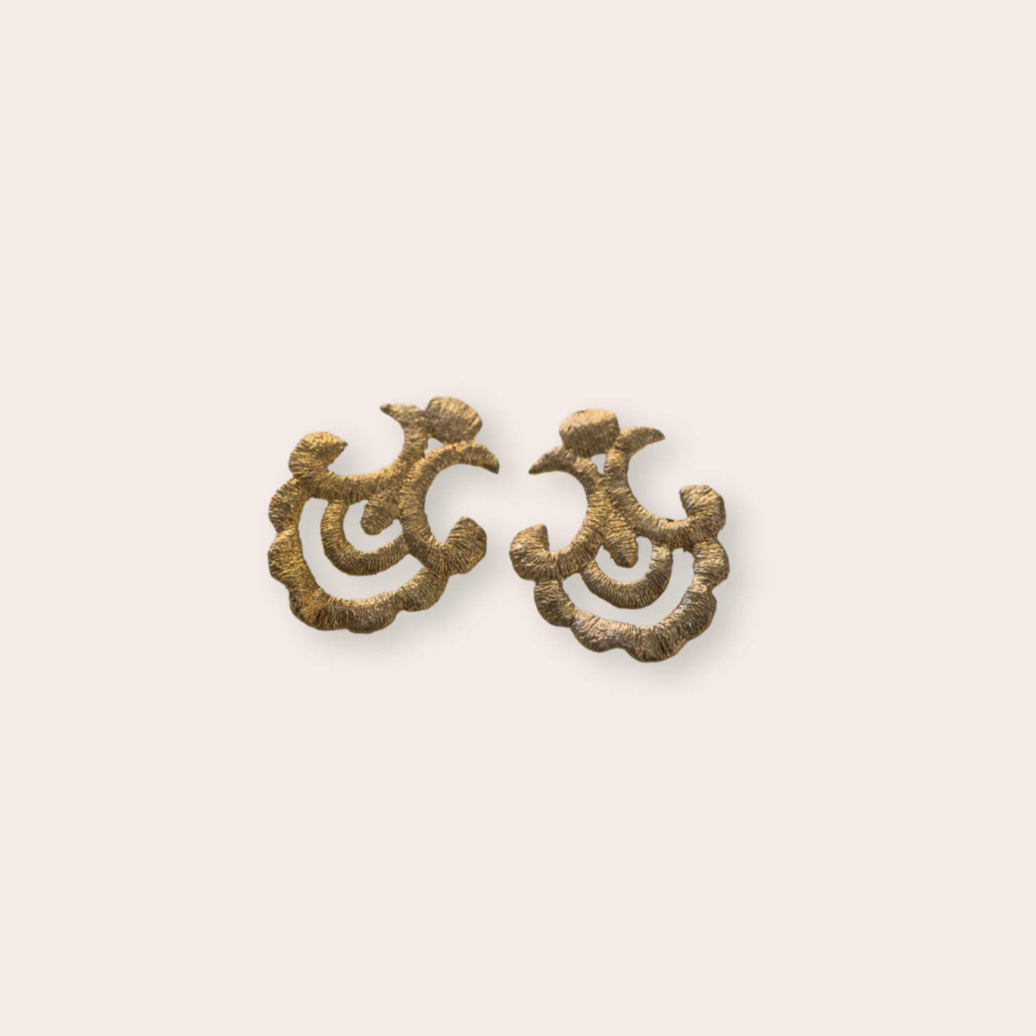 bronze anchor earring