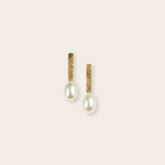 14k Rose Gold Canvas Bar with Pearl