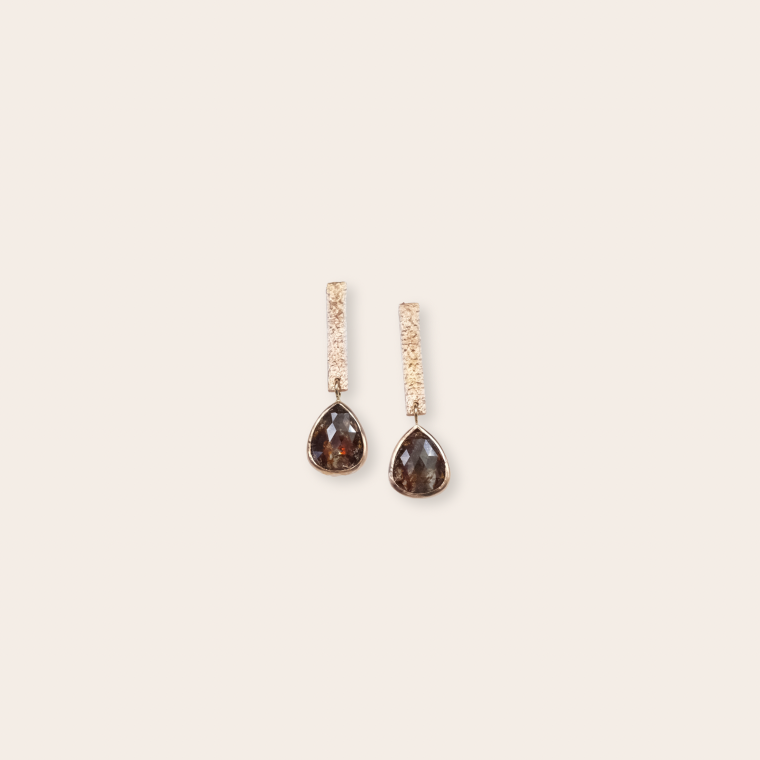 14K Rose Gold Rose Cut Brown Diamond