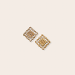 Gold Plate Square Studs