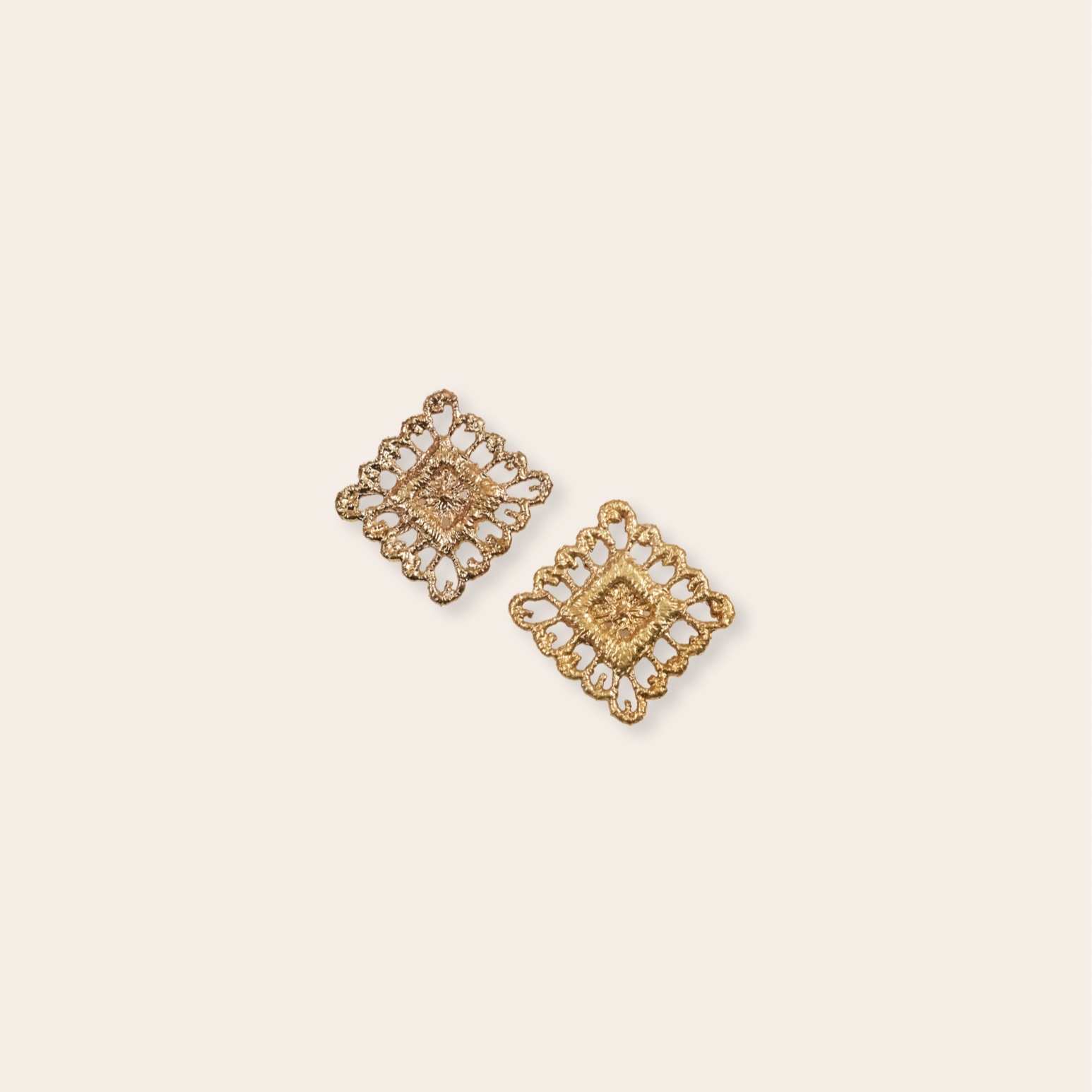 Gold Plate Square Studs