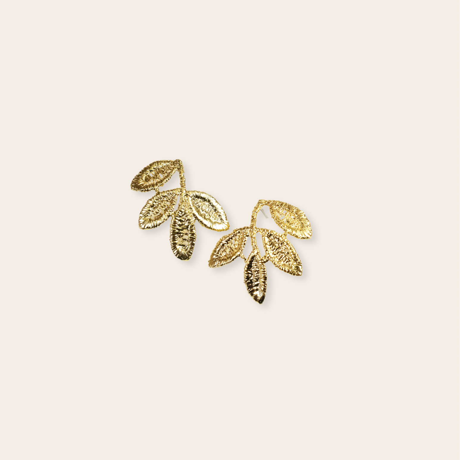 gold plate branch stud