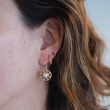 14K Yellow Gold Canvas Huggies