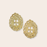 Gold Plate Oval Earring