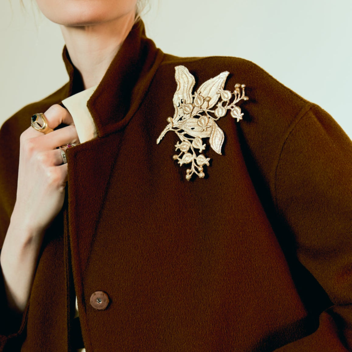 Bronze Lily of the Valley Brooch