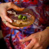 Silver Flower Cocktail Pick