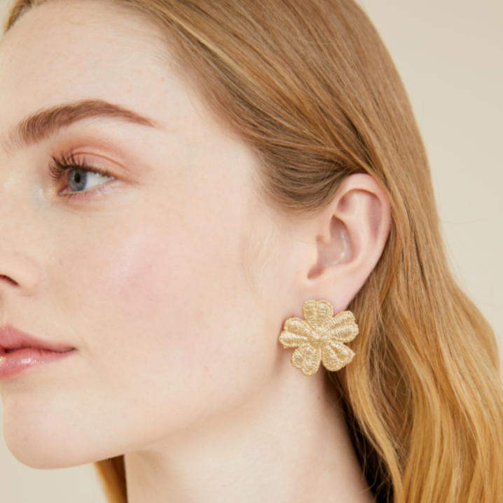 14k yg laurel earring