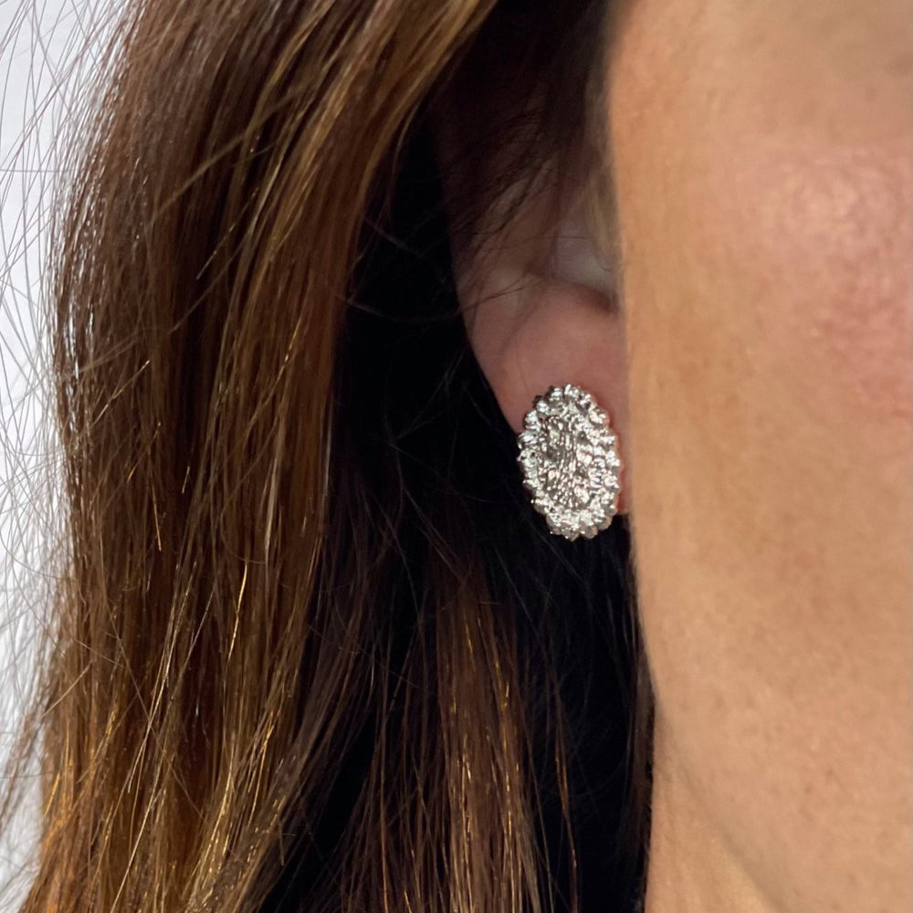 silver palmer earring