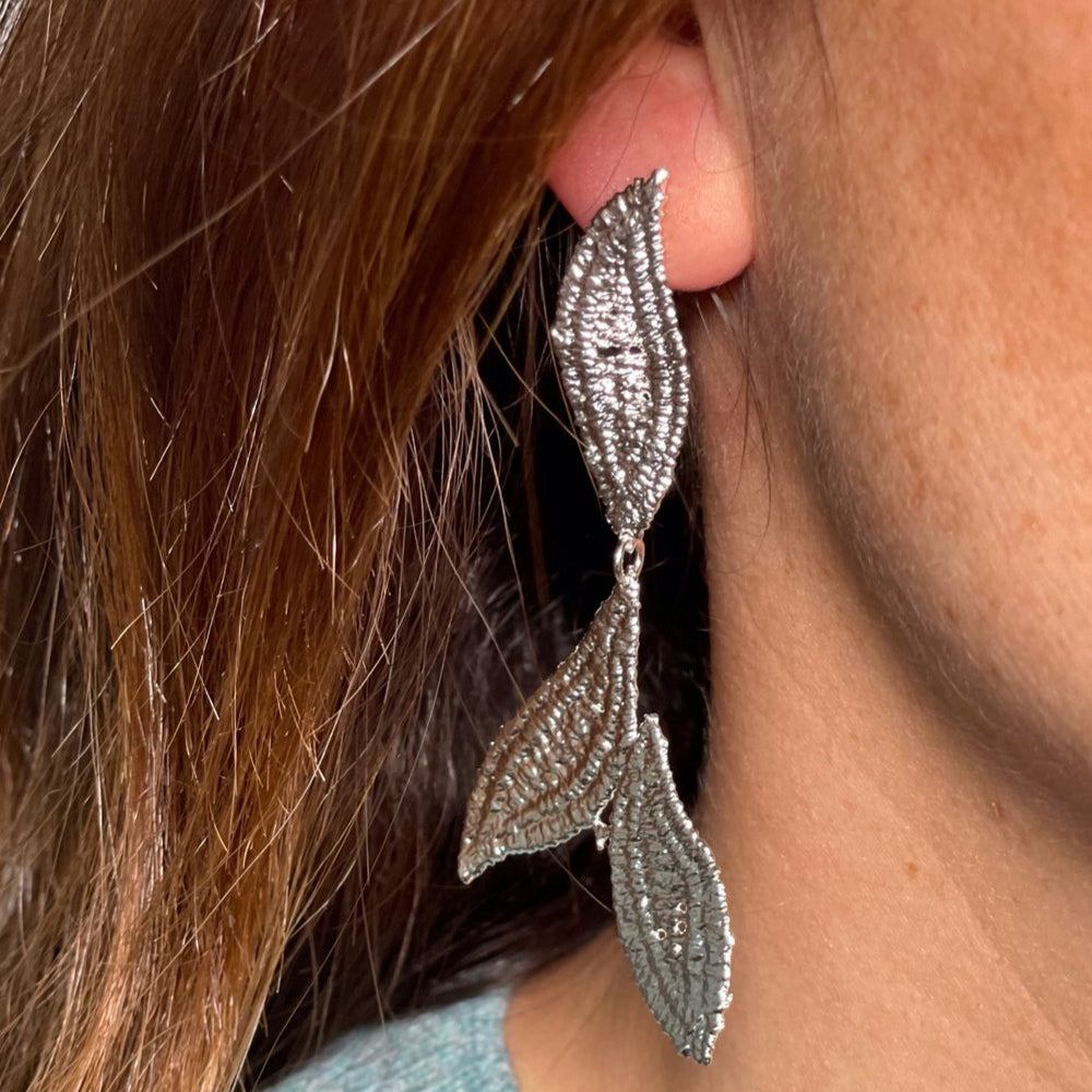 silver mulbery earring