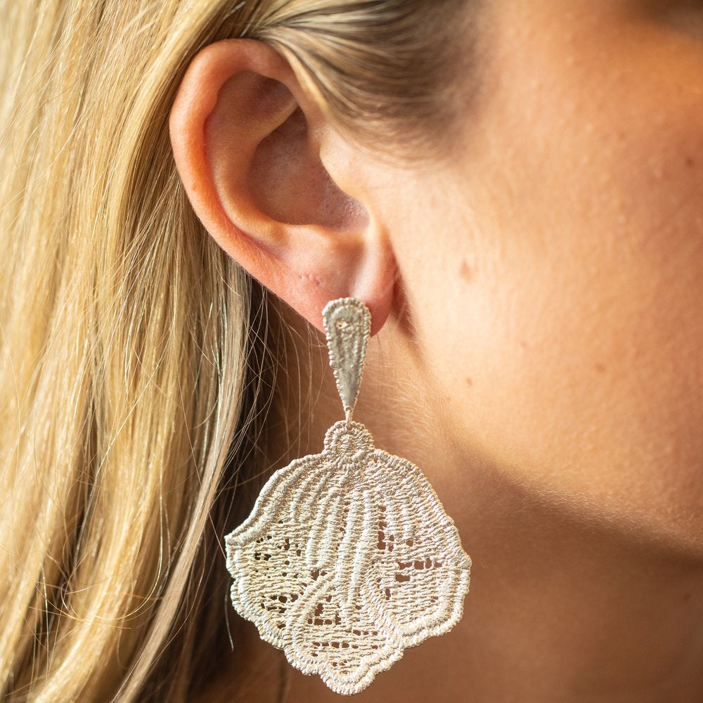 silver cedar earring