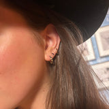 14K Yellow Gold Canvas Huggies