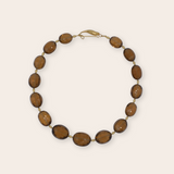 Quartz Necklace with 18k Yellow Gold Beading