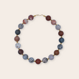 Ocean Jasper Necklace with 18k Yellow Gold Beading